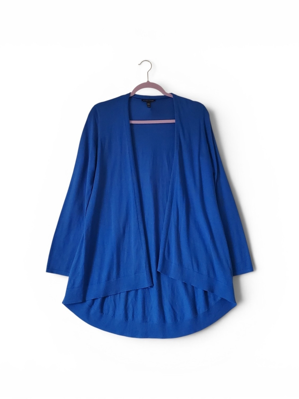 Eileen Fisher Knit Open Lightweight Blue Cardigan Size XS